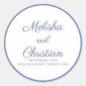 Sticker minimalistische bruiloft (Voorkant)