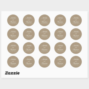 Sticker minimalistische bruiloft
