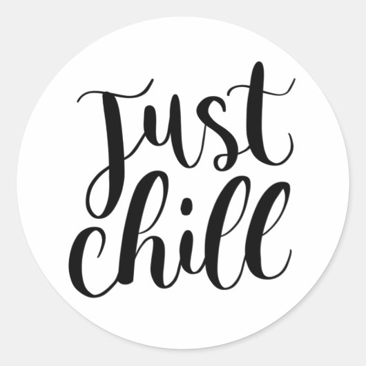 Sticker Minimalistische Kalligrafie voor Journalin (Voorkant)