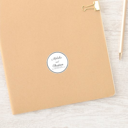 Sticker minimalistische moderne kalligraaf (Notitieboek)