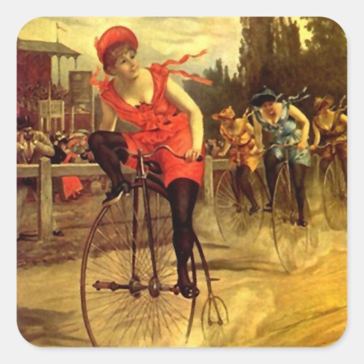 Sticker Modieuze Fietsen Racing  Fietsfiets (Voorkant)