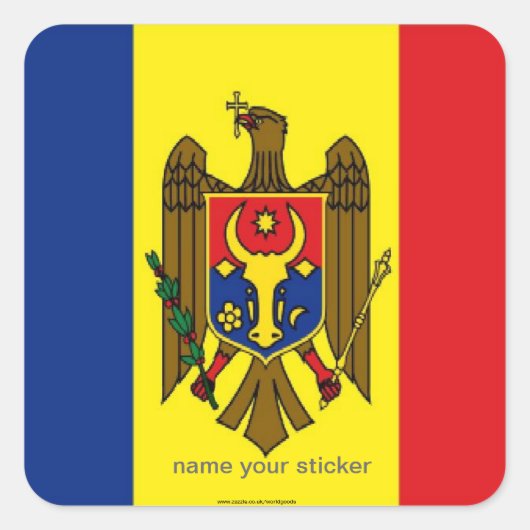 Sticker Moldavische vlag (Voorkant)