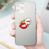 Sticker - Mond Spraakballon + UW TEKST & IDEE 1 (Telefoon)