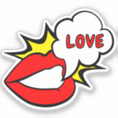 Sticker - Mond Spraakballon + UW TEKST & IDEE 1 (Voorkant)