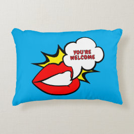Sticker - Mond Spraakballon + UW TEKST & IDEE 1 Accent Kussen