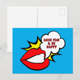 Sticker - Mond Spraakballon + UW TEKST & IDEE 1 Briefkaart