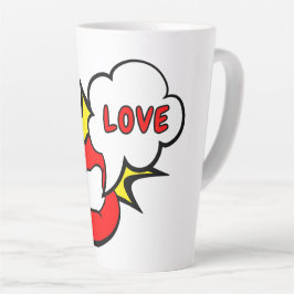 Sticker - Mond Spraakballon + UW TEKST & IDEE 1 Latte Mok