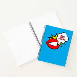 Sticker - Mond Spraakballon + UW TEKST & IDEE 1 Notitieboek