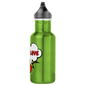 Sticker - Mond Spraakballon + UW TEKST & IDEE 1 Waterfles (Rechts)