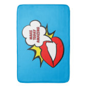 Sticker - Mondspraakwolk + UW TEKST & IDEE 1 Badmat (Voorkant Verticaal)