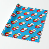 Sticker - Mondspraakwolk + UW TEKST & IDEE 1 Cadeaupapier (Uitgerold)