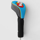 Sticker - Mondspraakwolk + UW TEKST & IDEE 1 Golfheadcover (Schuin)