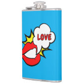 Sticker - Mondspraakwolk + UW TEKST & IDEE 1 Heupfles (Links)