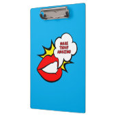 Sticker - Mondspraakwolk + UW TEKST & IDEE 1 Klembord (Links)