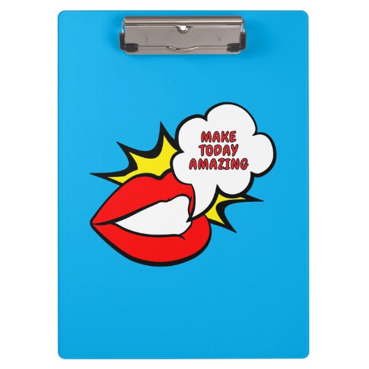 Sticker - Mondspraakwolk + UW TEKST & IDEE 1 Klembord (Voorkant)
