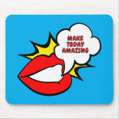 Sticker - Mondspraakwolk + UW TEKST & IDEE 1 Muismat (Voorkant)