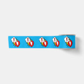 Sticker - Mondspraakwolk + UW TEKST & IDEE 1 Satijnen Lint (Voorkant)