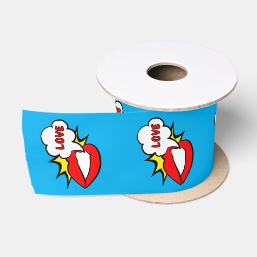 Sticker - Mondspraakwolk + UW TEKST & IDEE 1 Satijnen Lint (Spoel)