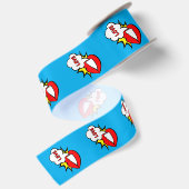 Sticker - Mondspraakwolk + UW TEKST & IDEE 1 Satijnen Lint (Achterkant)