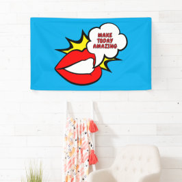 Sticker - Mondspraakwolk + UW TEKST & IDEE 1 Spandoek