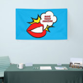 Sticker - Mondspraakwolk + UW TEKST & IDEE 1 Spandoek (Beurs)
