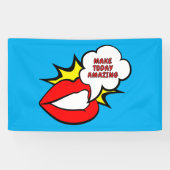 Sticker - Mondspraakwolk + UW TEKST & IDEE 1 Spandoek (Horizontaal)