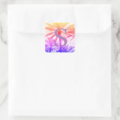 Sticker monogram initiaal tropische palmboom retro (Tas)