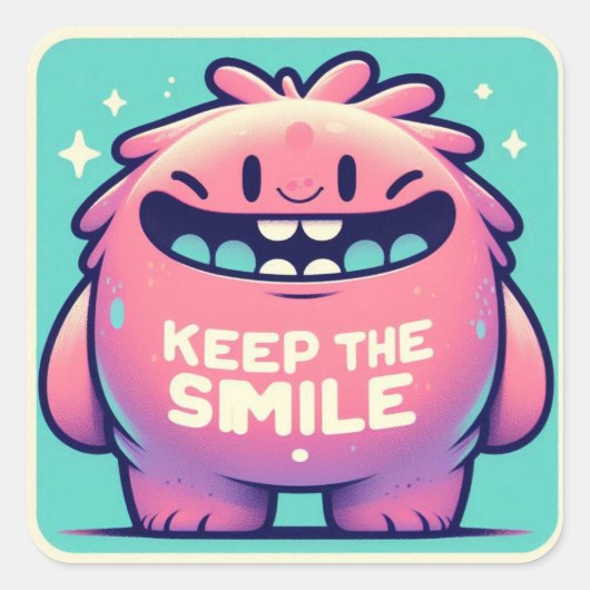 Sticker monstrum "Keep the Smile" (Voorkant)