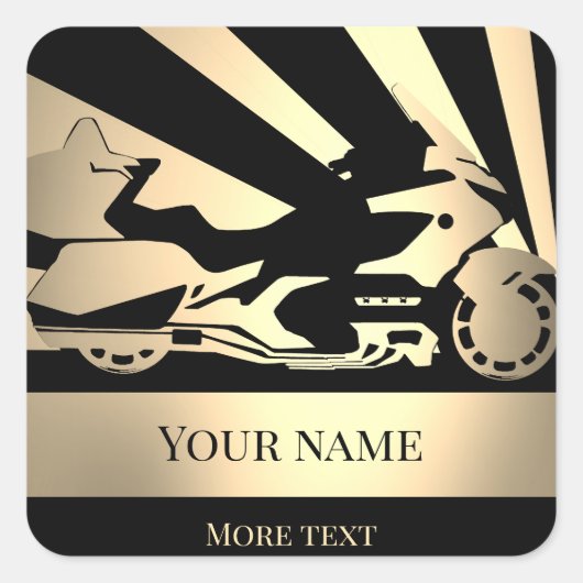 Sticker Motorfiets Fietsster Sepia (Voorkant)