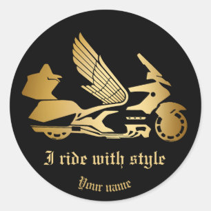 Sticker motorfiets motorrijder goldwing