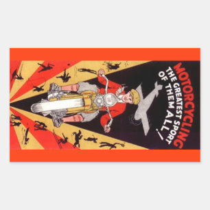 Sticker  Motorrijden Promo Antiek Sinaasappel