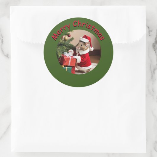 Sticker - Mouse Santa (Tas)