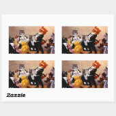 Sticker Musical Soiree Zingend Kattenconcert (Vel)
