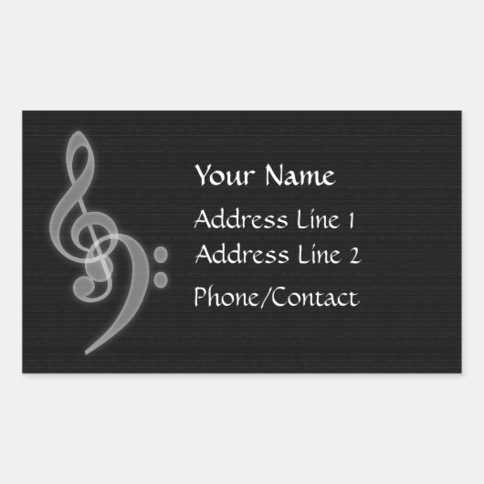 Sticker Muziekadres (Voorkant)