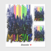 Sticker muziekontwerp (Vel)