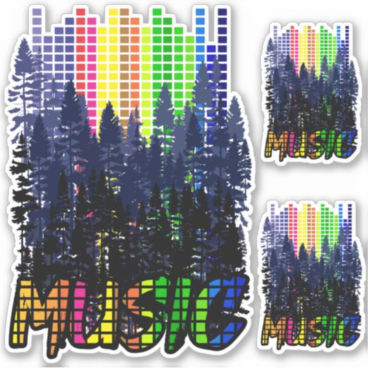 Sticker muziekontwerp (Voorkant)