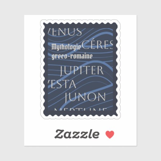 Sticker mythologie greco-romaine bleu (Vel)