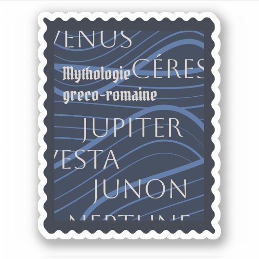 Sticker mythologie greco-romaine bleu (Voorkant)