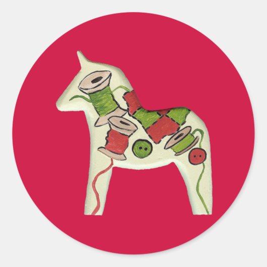 Sticker naaigarend paard (Voorkant)