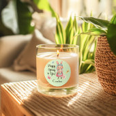 Sticker, naam | 3-in Lovable Happy Spring Ms Bunny Ronde Sticker