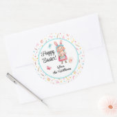 Sticker, naam | 3-in Schattigee Happy Easter Miss Ronde Sticker (Envelop)