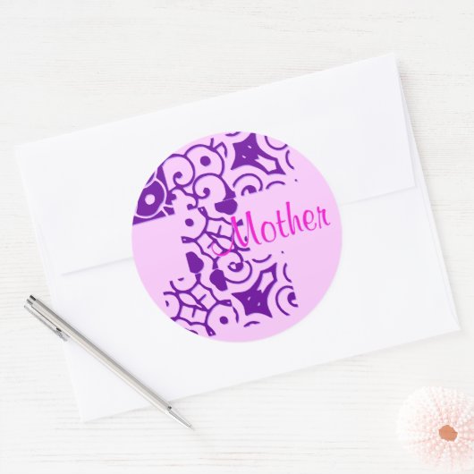 Sticker Naam moederontwerper (Envelop)