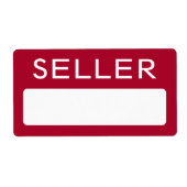 Sticker naamlabels verkoper voor verkoper beurs ro (Voorkant)