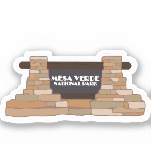 Sticker Nationaal Park Mesa Verde (Voorkant)