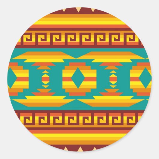 Sticker "Native American Pattern" (Voorkant)