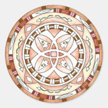 Sticker Native American Southwestern mandala