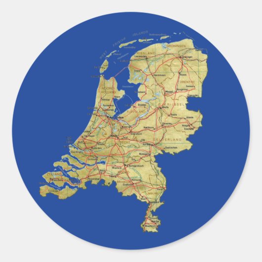 Sticker Nederlandse kaart (Voorkant)