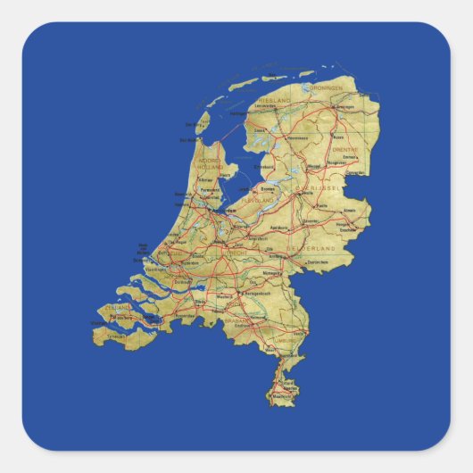 Sticker Nederlandse kaart (Voorkant)