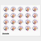 Sticker-New American Tea Party Ronde Sticker (Vel)