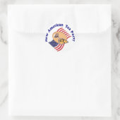 Sticker-New American Tea Party Ronde Sticker (Tas)